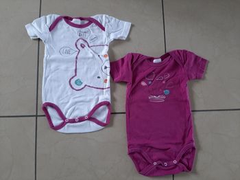 Lot de 2 bodys 12 mois fille