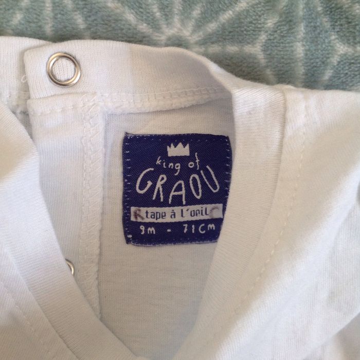 Tee-shirt blanc Tape à l'œil - 9 mois - photo numéro 3