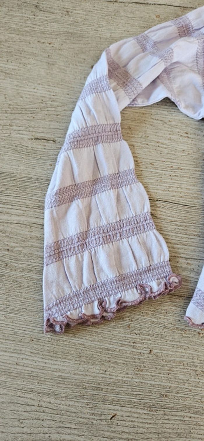 Blouse mauve/lila lignée, Lisa Rose, taille 6 ans, nickel - photo numéro 8