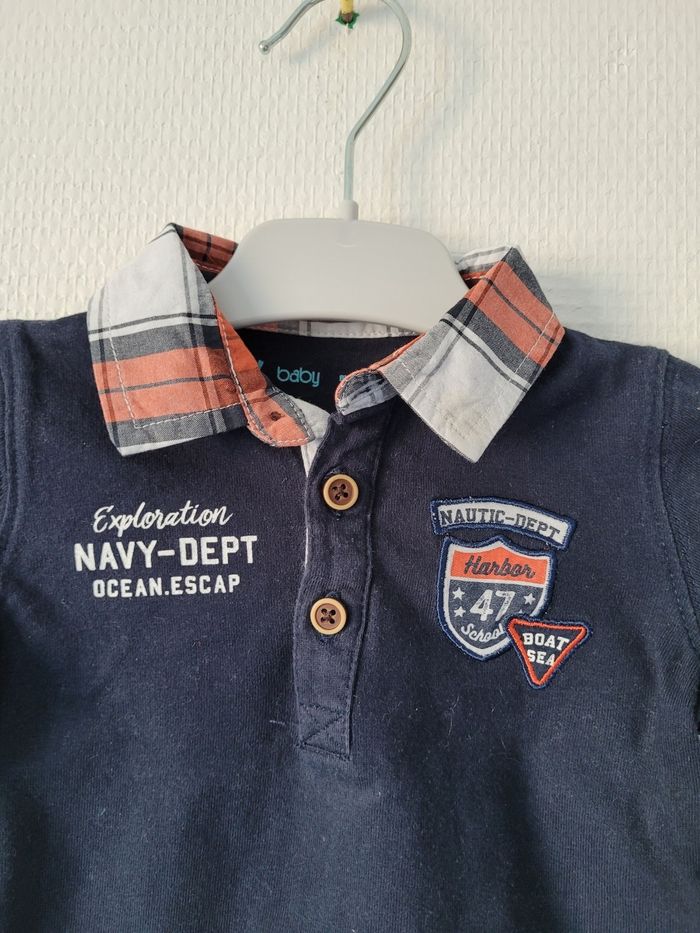 Polo marine Gemo 6 mois TBE - photo numéro 2