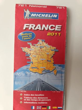 Carte de France 721 national Michelin 2011