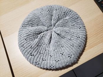 Béret hiver gris molletonné