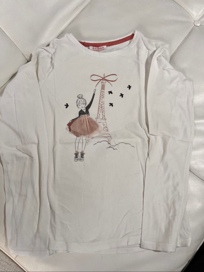 Lot de deux t-shirt Lilly gaufrette taille 12 ans - photo numéro 2