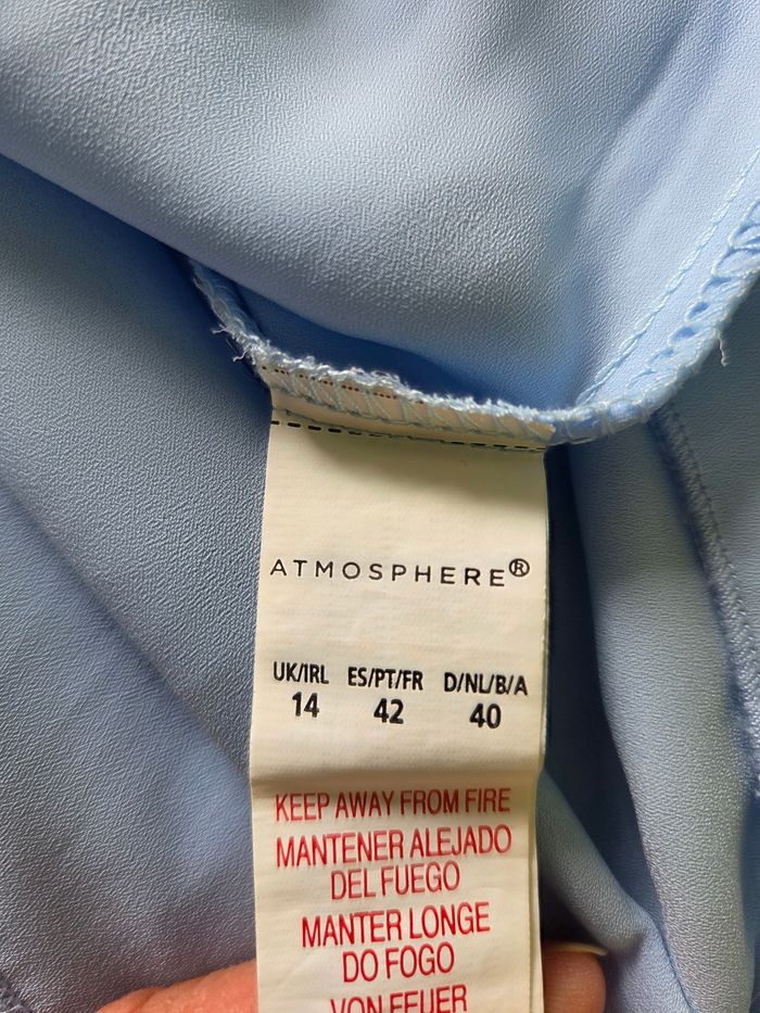 Blouse fluide bleu ciel Atmosphere - Taille 42 (XL) - photo numéro 5