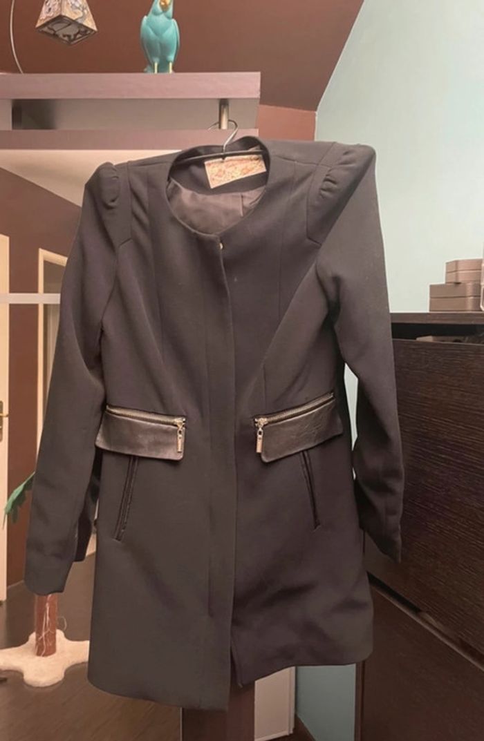 Élégante Veste Blazer Longue Noire Lulu Love - Taille S - photo numéro 3