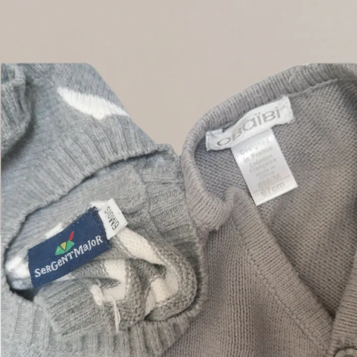 Lot de pulls sans manches Sergent Major & Obaibi taille 6 mois - photo numéro 3