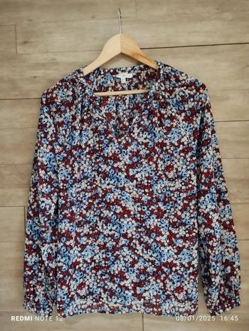 Blouse fleuri tricolore Tommy Hilfiger T34