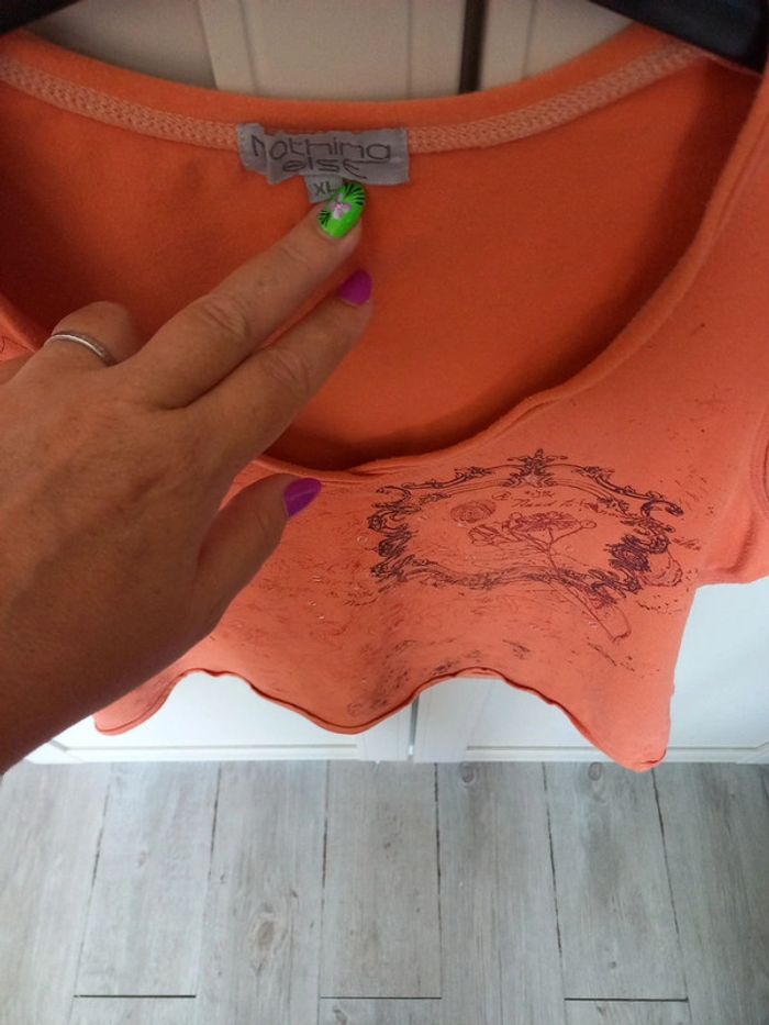 Top femme orange - photo numéro 2