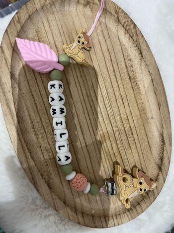 Attache tétine personnalisé bambie