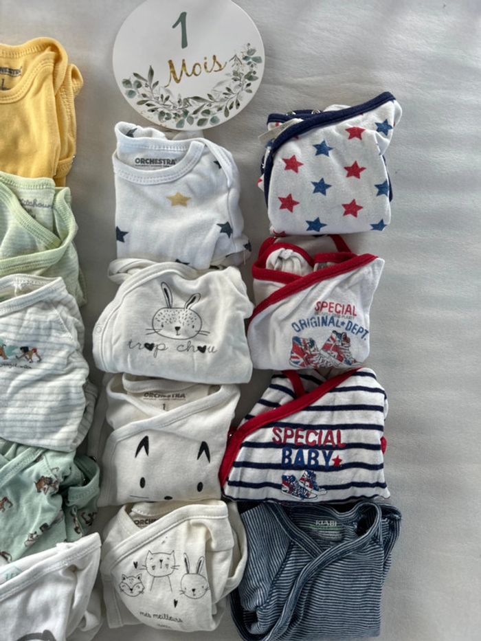 Gros lot de 17 bodies 1 mois ML - photo numéro 3