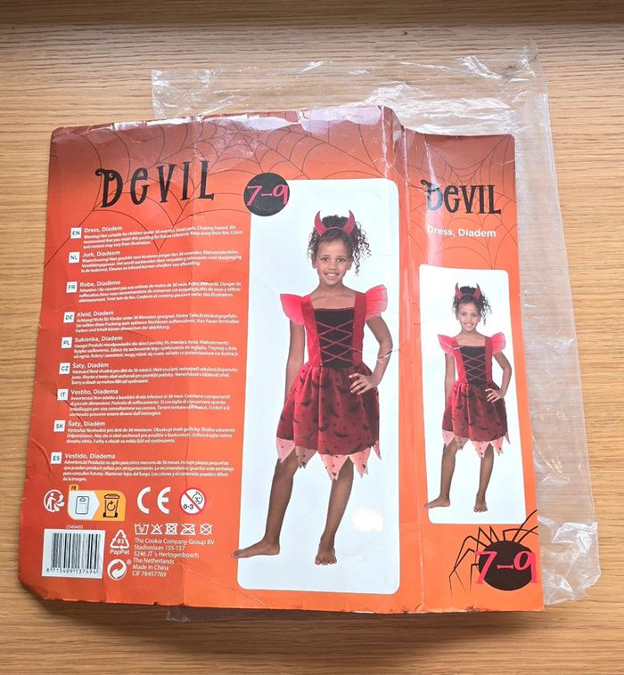 Déguisement halloween diable diablesse chauve-souris 7 ans à 9 ans - photo numéro 2