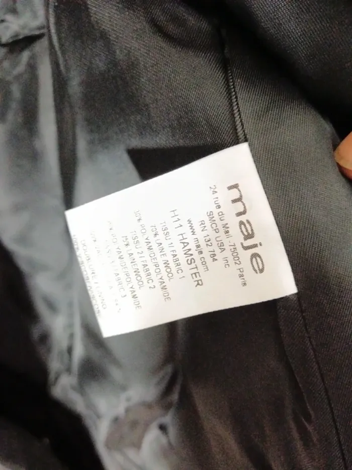 Maje "manteau ample gris anthracite et noir" t. 38 - photo numéro 8