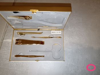 Set a manicure à l or fin