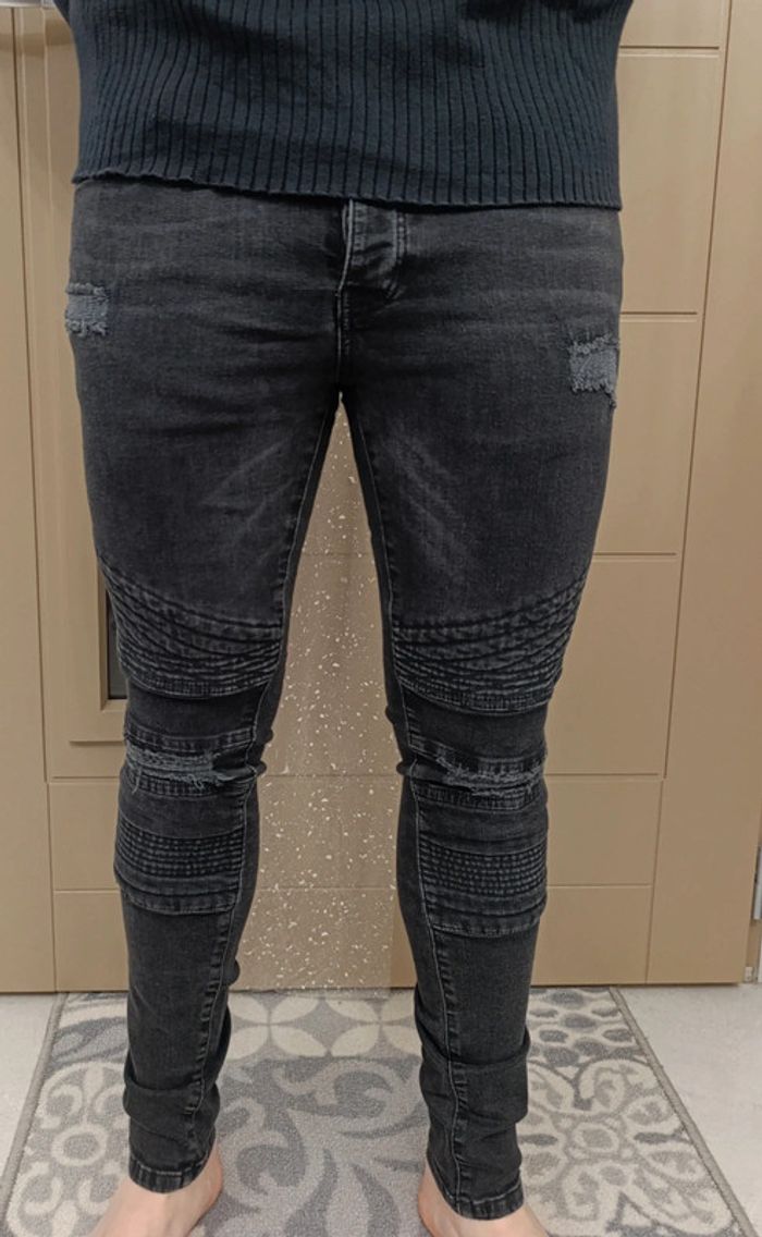 Jeans slim homme noir t.40 - photo numéro 4
