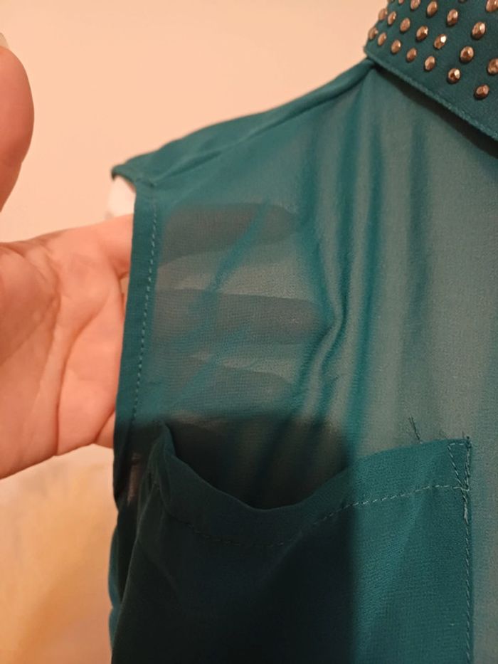 Chemise transparente boutonnée Orcelly taille M 38 - photo numéro 6