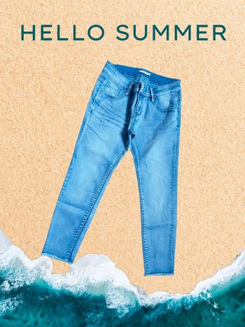 Jean court femme 38