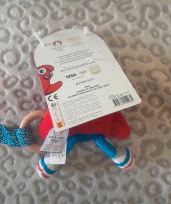 Peluche hochet JO Paris 2024 neuve - photo numéro 3