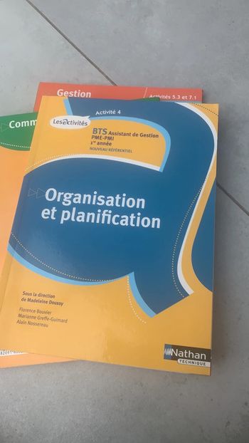 Livre BTS organisation planification