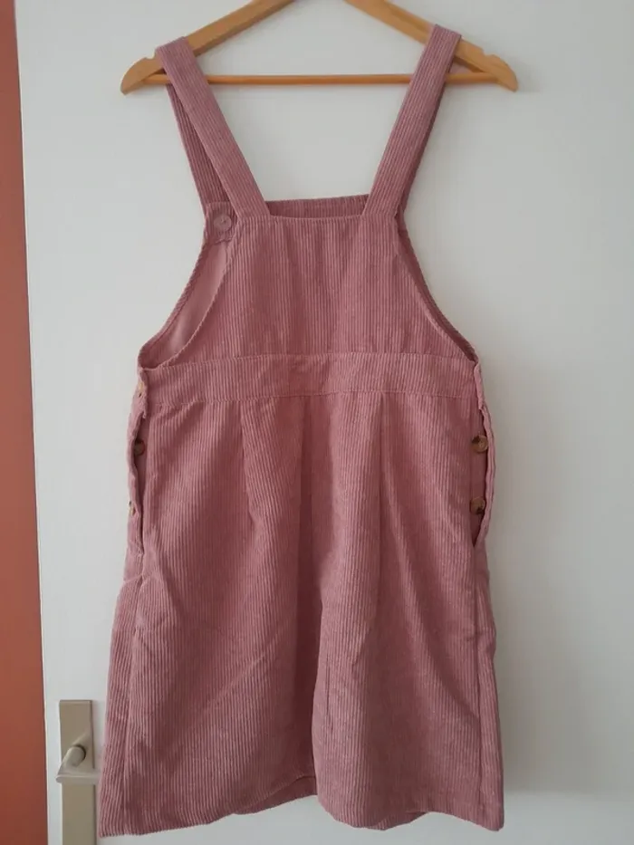 Robe courte velours côtelé à bretelles - photo numéro 4