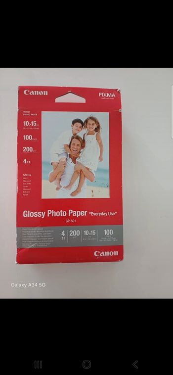 Papier photo glacé canon
