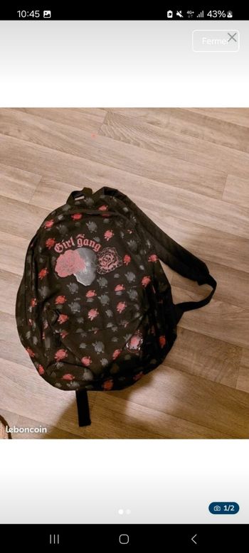 Sac à dos motif tête de mort