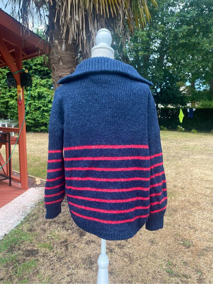 Pull grand col à rayure - photo numéro 3