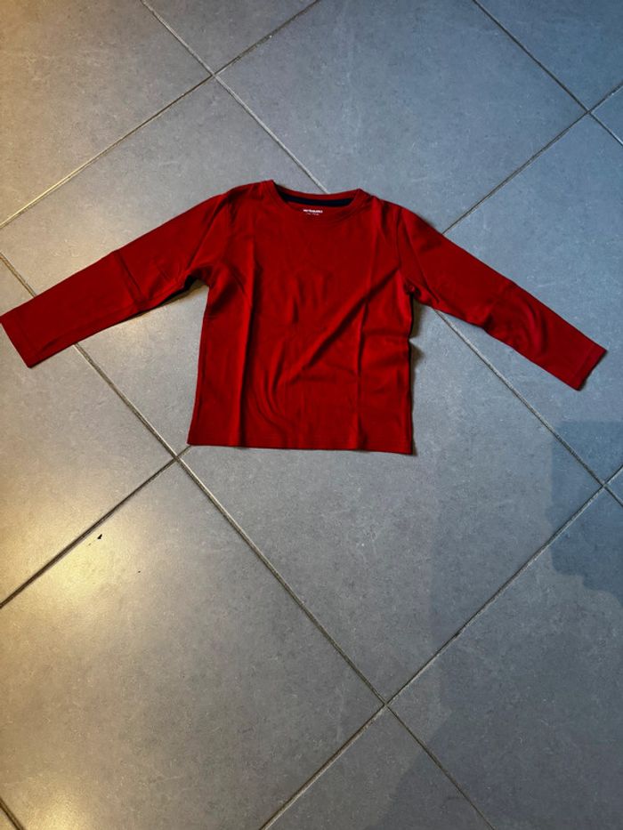 T shirt manches longues - Vertbaudet - Rouge - 6 ans