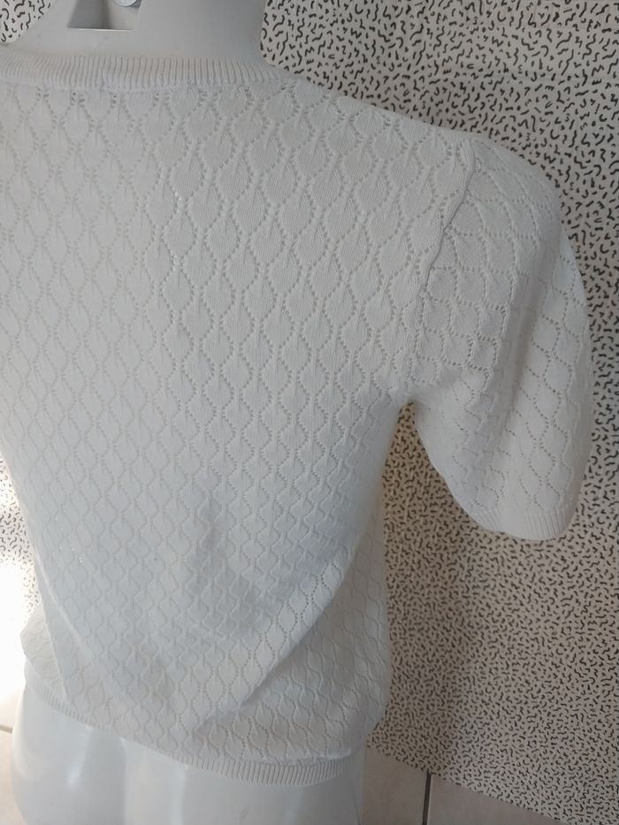 Pull fin ajouré blanc Pimkie Taille S - photo numéro 5