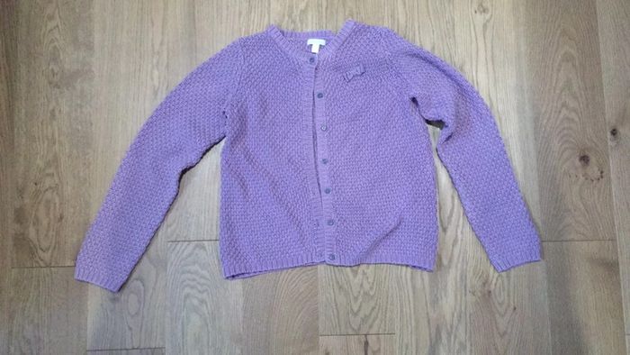 Gilet Vertbaudet mauve 10 ans
