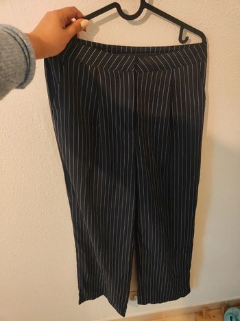 Pantalon large a rayure