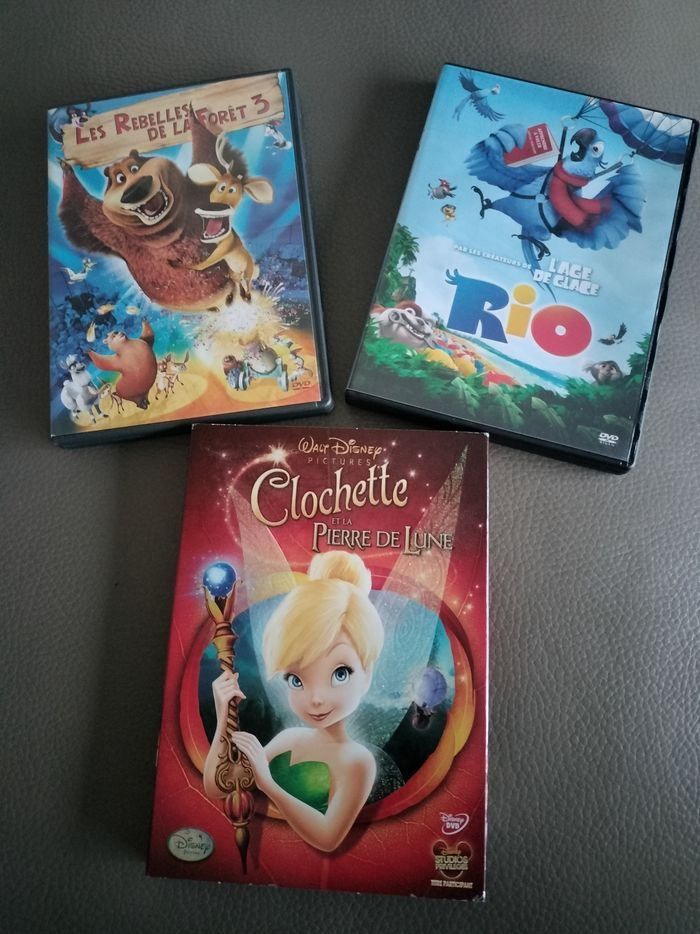 Lot de 3 dvd dessins animés