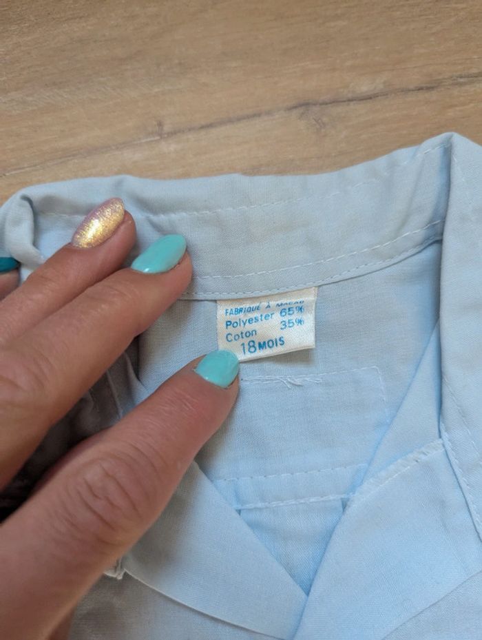 Adorable chemise vintage skieur/patineur 18 mois - photo numéro 2
