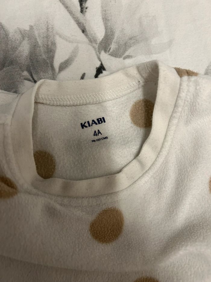 Pyjama velours 4 ans fille pois - photo numéro 3