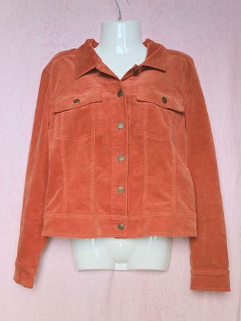 Veste courte en velours orange Promiss