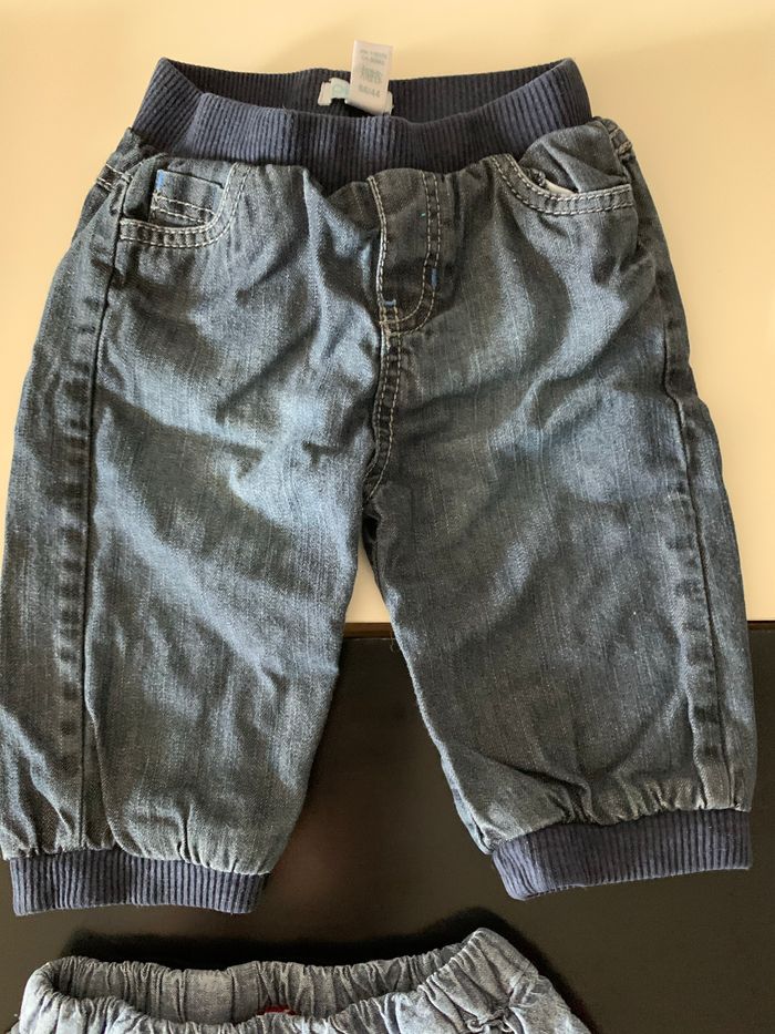 Lot de 4 pantalons / jeans chauds 6 mois - photo numéro 4