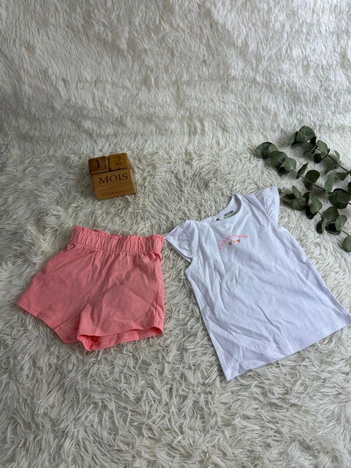 Ensemble short t-shirt Kiabi taille 9 mois