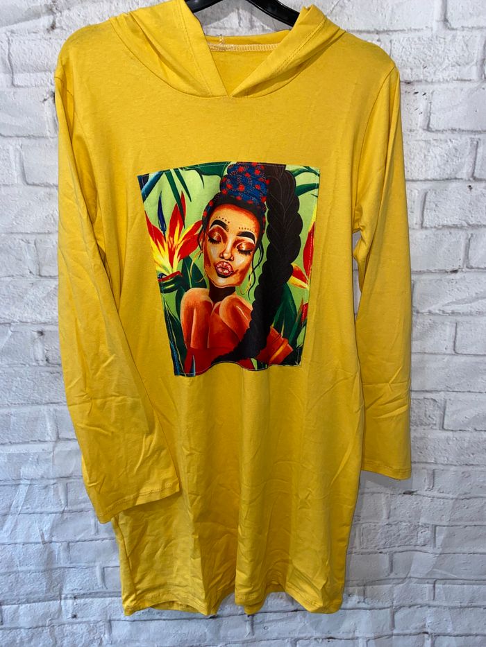 Robe africaine à capuche