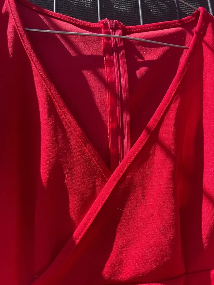 Robe rouge manches papillon – SHEIN – Taille XS - photo numéro 5