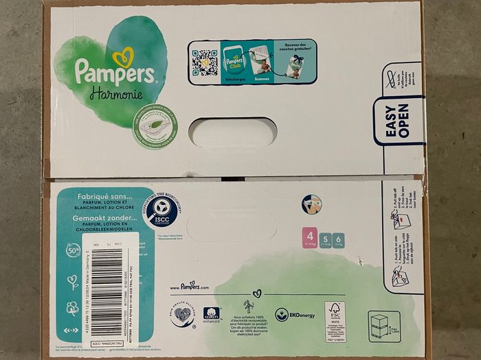 108 couches Pampers Harmonie T4 (9 à 14 kg) - photo numéro 2