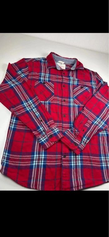 Chemise à carreaux vintage L coton mixte flanelle