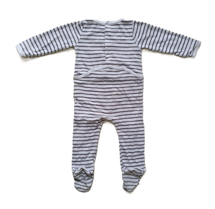 Pyjama blanc et gris à dinosaure. Dors bien. Grenouillère. Gémo. Taille 24 mois - photo numéro 4