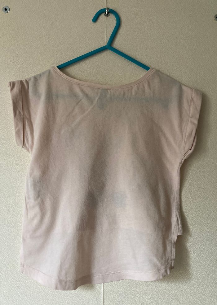 Tee-shirt tunique rose avec lunette et noeuds taille 12/24 mois - photo numéro 3