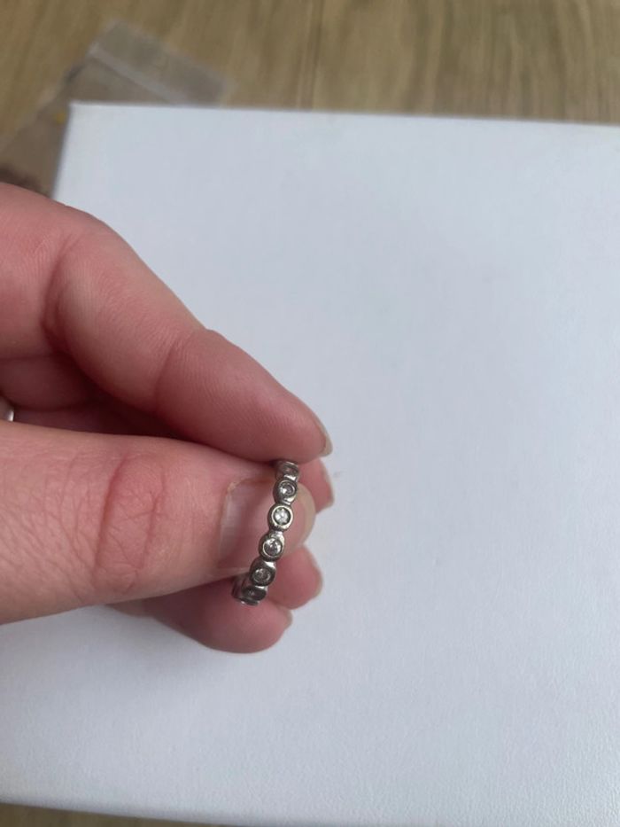 Bague argentée strass taille 50 - photo numéro 2