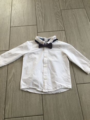 Chemise 9/12 mois + noeud papillon