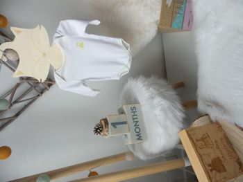 Jolie bodie manche longue blanc vert Obaibi mixte bébé fille bébé garcon 1 mois 53cm
