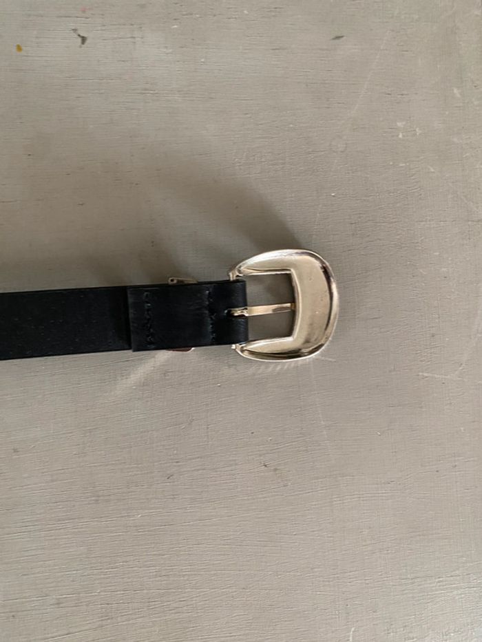 Ceinture femme double boucle noire et argentée - photo numéro 13