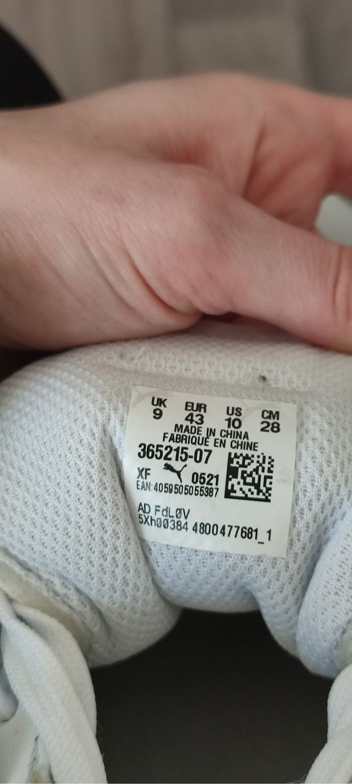 Baskets Puma blanches unie - Taille 43 - photo numéro 6