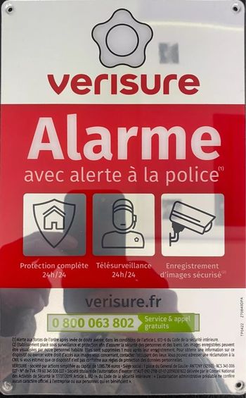 Étiquette 8x5 VERISURE 