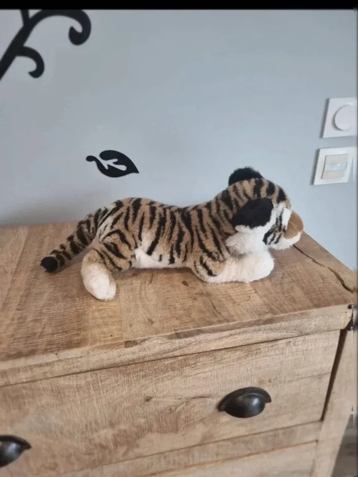 Peluche bébé tigre eco 35 cm - photo numéro 2