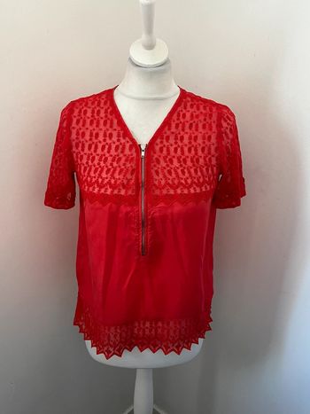 Blouse en soie et dentelle The Kooples XS